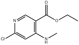 6-クロロ-4-(メチルアミノ)ピリジン-3-カルボン酸エチル 化学構造式