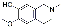 1,2,3,4-テトラヒドロ-6-メトキシ-2-メチルイソキノリン-7-オール 化学構造式