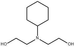 2,2'-(シクロヘキシルイミノ)ビスエタノール 化学構造式