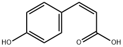 4-ヒドロキシ-cis-けい皮酸 化学構造式