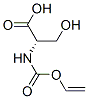 N-[(エテニルオキシ)カルボニル]-L-セリン 化学構造式