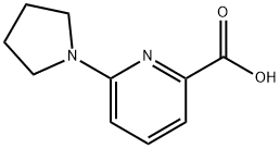 6-(1-吡咯烷)-2-吡啶羧酸, 450368-20-4, 结构式
