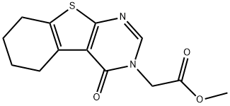 (4-OXO-5,6,7,8-TETRAHYDRO-4H-BENZO[4,5]THIENO[2,3-D]PYRIMIDIN-3-YL)-ACETIC ACID METHYL ESTER Struktur