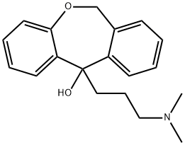 11-[3-(二甲胺基)丙基]-6,11-二氢二BENZ[B,E]氧杂环庚烷-11-醇,4504-88-5,结构式