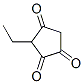 3-エチル-1,2,4-シクロペンタントリオン 化学構造式