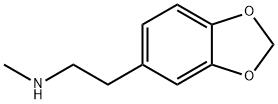 2-(3,4-メチレンジオキシフェニル)-N-メチルエタンアミン 化学構造式