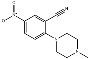 5-硝基-2-(4-甲基哌嗪-1-基)苯甲腈, 451459-92-0, 结构式