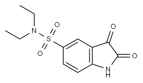N,N-二乙基-2,3-二氧代二氢吲哚-5-磺胺, 451460-01-8, 结构式