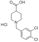 1-(3,4-二氯苄基)哌啶-4-羧酸盐酸盐, 451485-54-4, 结构式