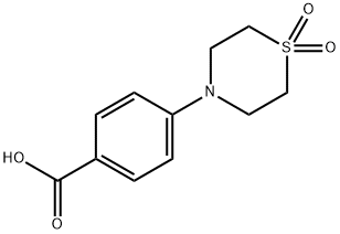 4-(1,1-DIOXO-1LAMBDA6,4-THIAZINAN-4-YL)BENZENECARBOXYLIC ACID Struktur