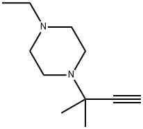 1-乙基-4-(2-甲基丁烷-3-炔-2-基)哌嗪 结构式