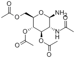 2-乙酰氨基-3,4,6-三-O-乙酰基-2-脱氧-Β-D-吡喃葡萄糖基胺, 4515-24-6, 结构式