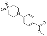 4-(1,1-ジオキソチオモルホリノ)安息香酸 メチル 化学構造式