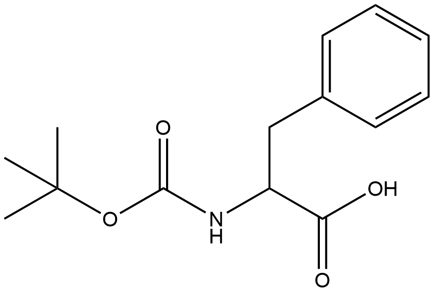 N-甲基-N-叔丁氧羰基-D-苯丙氨酸 结构式