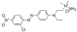 1-[2-[[4-[(2-chloro-4-nitrophenyl)azo]phenyl]ethylamino]ethyl]-1,1-dimethylhydrazinium chloride  Struktur