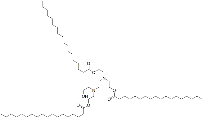 [[2-[(2-hydroxyethyl)[2-[(1-oxooctadecyl)oxy]ethyl]amino]ethyl]imino]diethane-1,2-diyl distearate  Struktur