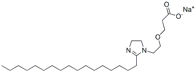 sodium 3-[2-(2-heptadecyl-4,5-dihydro-1H-imidazol-1-yl)ethoxy]propionate Struktur