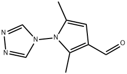 2,5-ジメチル-1-(4H-1,2,4-トリアゾール-4-イル)-1H-ピロール-3-カルブアルデヒド 化学構造式
