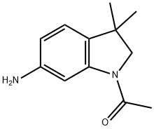1-乙酰基-6-氨基-3,3-二甲基-2,3-二氢吲哚, 453562-71-5, 结构式