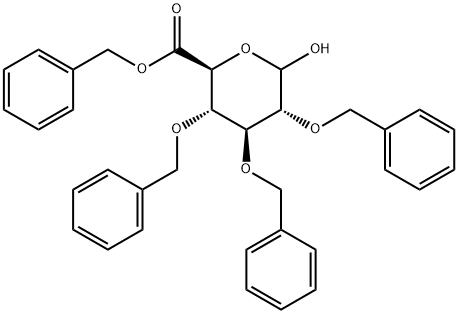 2,3,4-Tri-O-benzyl-D-glucuronic acid benzyl ester Structure