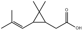 2,2-Dimethyl-3-(2-methyl-1-propenyl)cyclopropaneacetic acid 结构式