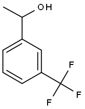 α-メチル-m-(トリフルオロメチル)ベンジルアルコール 化学構造式