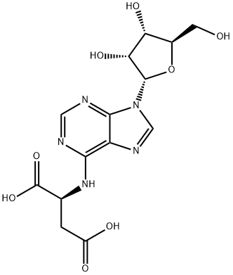 (2S)-2-[[9-[(2S,3R,4S,5R)-3,4-dihydroxy-5-(hydroxymethyl)oxolan-2-yl]purin-6-yl]amino]butanedioic acid, 4542-23-8, 结构式