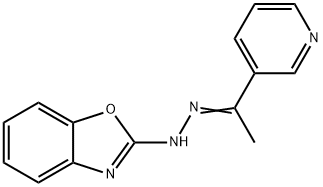 E-N-benzoxazol-2-yl-N'-[1-pyridin-3-yl-ethylidene]hydrazine Structure