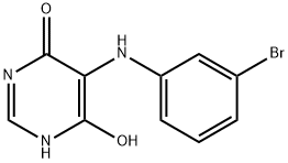 4,6-二羟基-5-(间溴苯胺基)嘧啶,454685-37-1,结构式