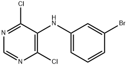 4,6-二氯-5-(间溴苯胺基)嘧啶, 454685-38-2, 结构式