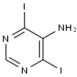 5-AMINO-4,6-DIIODOPYRIMIDINE 化学構造式