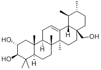 (2alpha,3beta)-乌苏-12-烯-2,3,28-三醇,4547-28-8,结构式