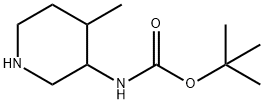 Carbamic acid, (4-methyl-3-piperidinyl)-, 1,1-dimethylethyl ester (9CI) Structure