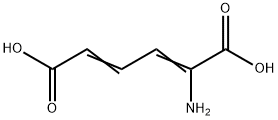 2-アミノ-2,4-ヘキサジエン二酸 化学構造式