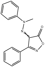 3-Phenyl-4-(N-methylphenylhydrazono)isoxazol-5-one Structure