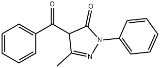 4-ベンゾイル-3-メチル-1-フェニル-5-ピラゾロン 化学構造式