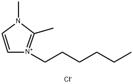 塩化1-ヘキシル-2,3-ジメチルイミダゾリウム 化学構造式
