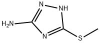 3-アミノ-5-メチルチオ-1H-1,2,4-トリアゾル 化学構造式