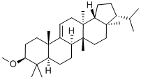 3β-メトキシ-D:C-フリード-B':A'-ネオガンマセラ-9(11)-エン 化学構造式