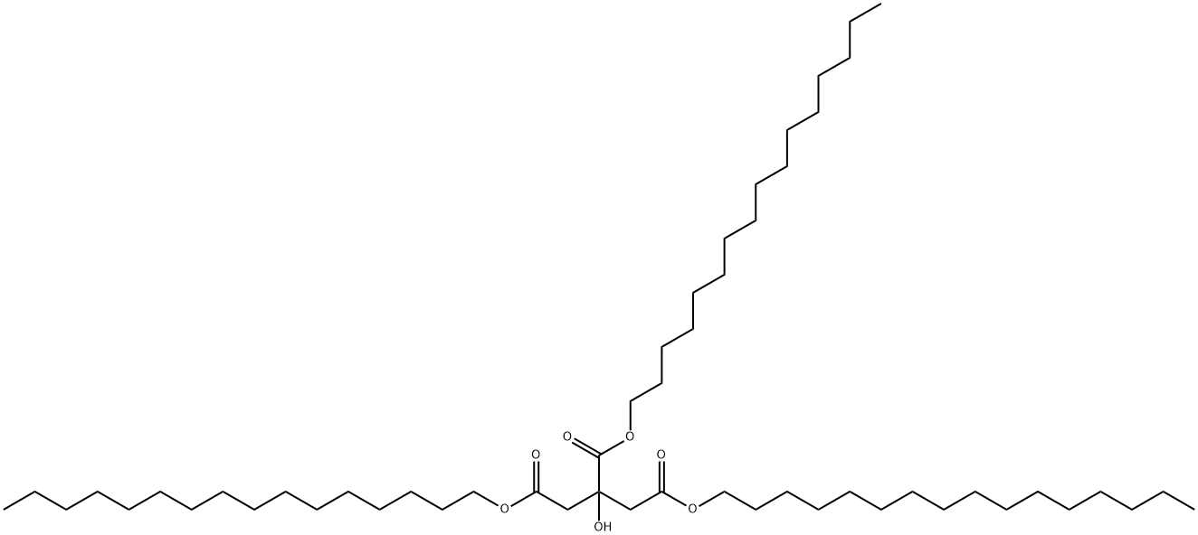 2-ヒドロキシ-1,2,3-プロパントリカルボン酸トリヘキサデシル 化学構造式