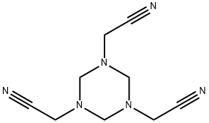 ヘキサヒドロ-1,3,5-トリアジン-1,3,5-トリスアセトニトリル 化学構造式