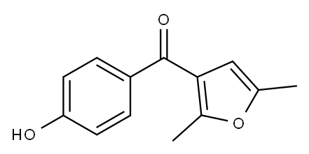 p-hydroxyphenyl 2,5-dimethyl-3-furyl ketone Structure