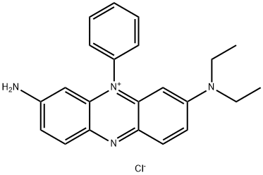 氯化3-氨基-7-(二乙氨基)-5-苯基吩嗪翁 结构式