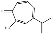 2-ヒドロキシ-4-イソプロペニル-2,4,6-シクロヘプタトリエン-1-オン 化学構造式