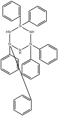 1,2,2,3,4,4-hexaphenyl-1,3,5,2,4,6-triazatrisilinane Struktur