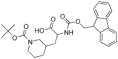 2-(FMOC-氨基)-3-(1-BOC-3-哌啶基)丙酸 结构式