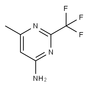 6-甲基-4-氨基-2-三氟甲基嘧啶 结构式