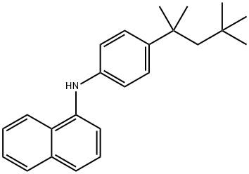 N-(4-(1,1,3,3-TETRAMETHYLBUTYL))PHENYL-1-NAPHTHYLAMINE Struktur