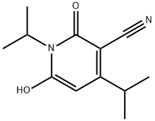 3-Pyridinecarbonitrile, 1,2-dihydro-6-hydroxy-1,4-bis(1-methylethyl)-2-oxo- (9CI) Struktur