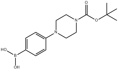 4-(4-BOC-1-哌嗪基)苯硼酸 结构式